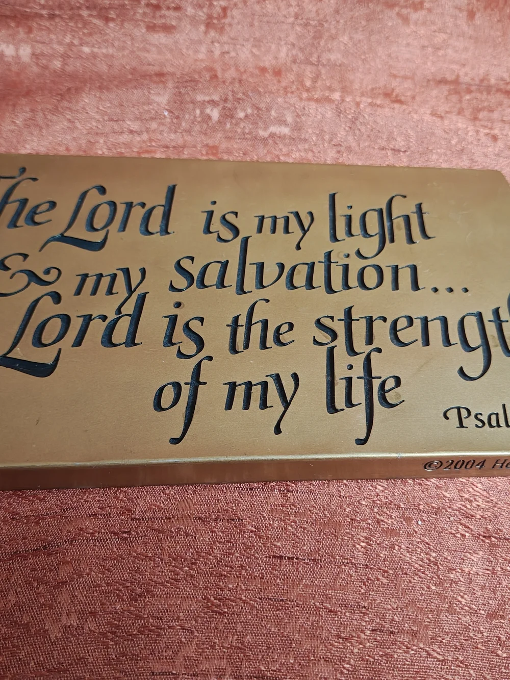 Inspirational Gold Psalm Wall Plaque -HeartSteps Inc.